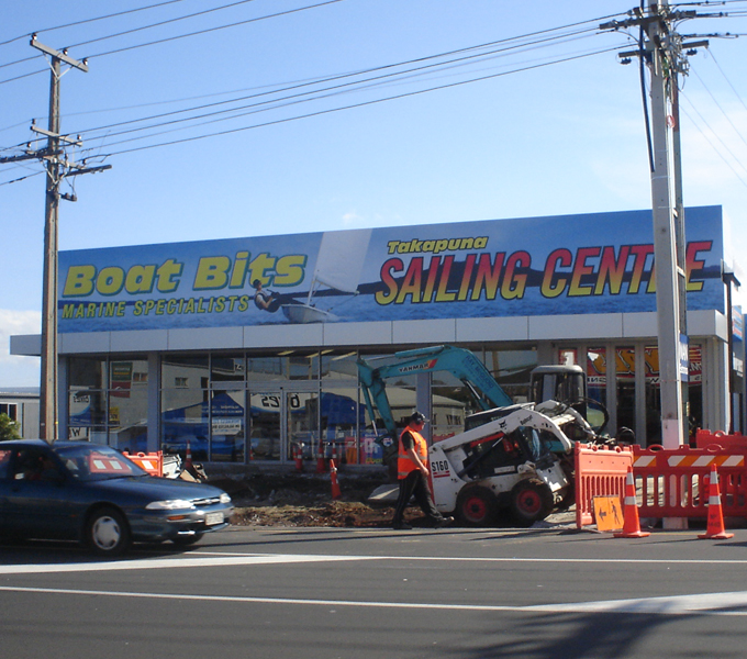 Takapuna Sailing Centre main sign just after installation September 2007